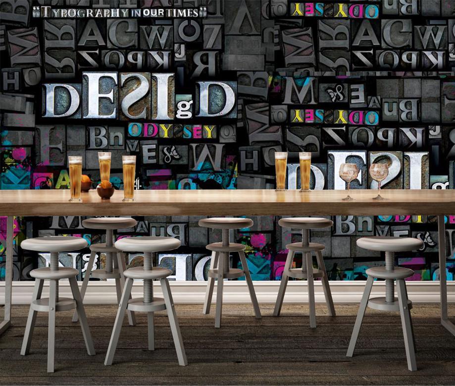 3D Text sculpture black Wallpaper AJ Wallpaper 1