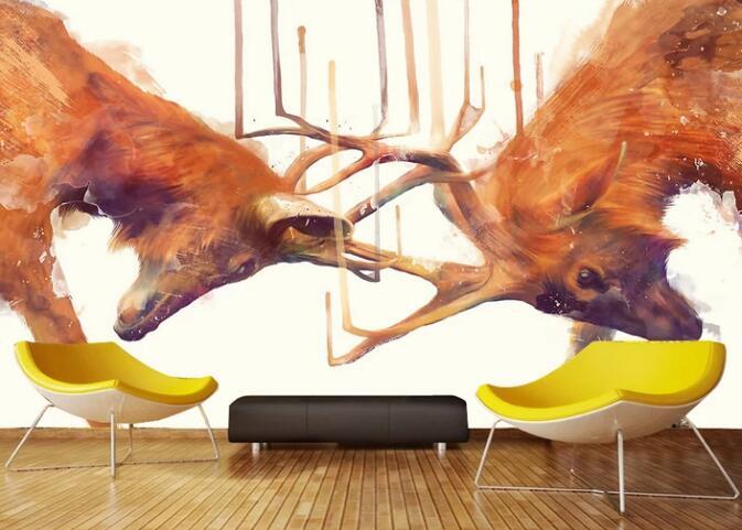 3D Antelope Playful 896 Wall Murals Wallpaper AJ Wallpaper 2