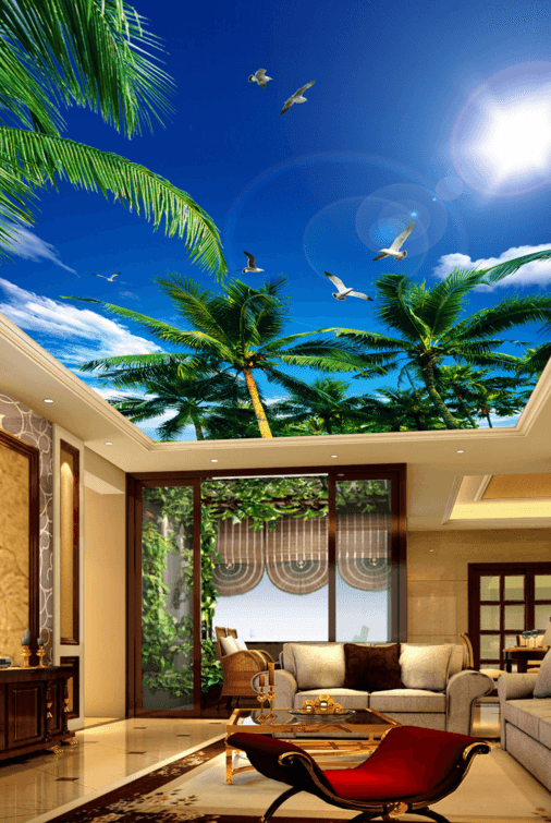 Verdant Coconut Trees Wallpaper AJ Wallpaper 2