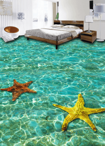 3D Starfish 357 Floor Mural Wallpaper AJ Wallpaper 2