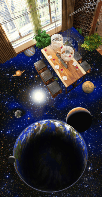 3D Beautiful Universe Floor Mural Wallpaper AJ Wallpaper 2