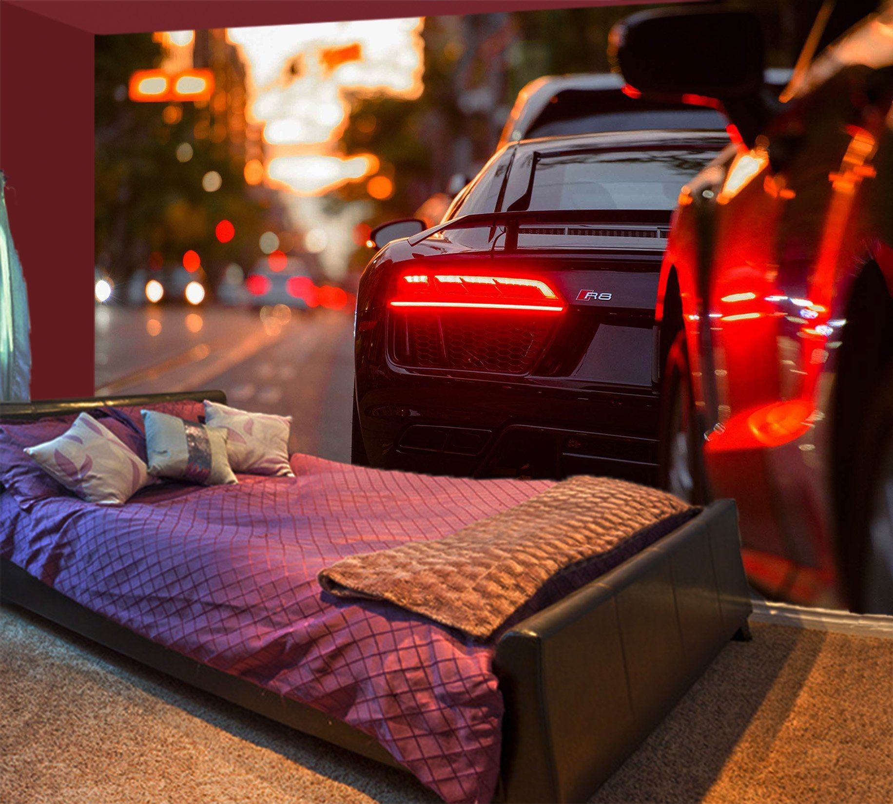 3D Street Car 941 Vehicle Wall Murals Wallpaper AJ Wallpaper 2