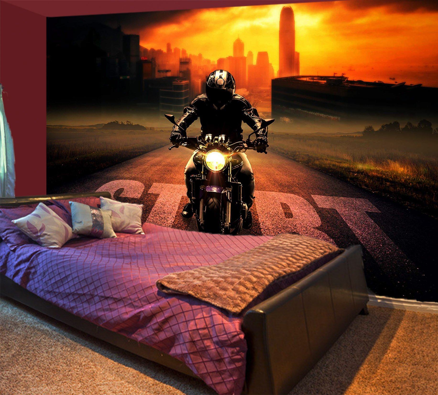 3D Sunshine Bike 925 Vehicle Wall Murals Wallpaper AJ Wallpaper 2