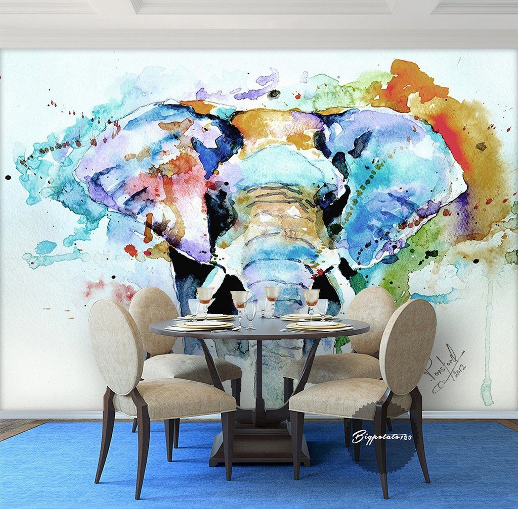 3D Graffiti Elephant 415 Wall Murals Wallpaper AJ Wallpaper 2