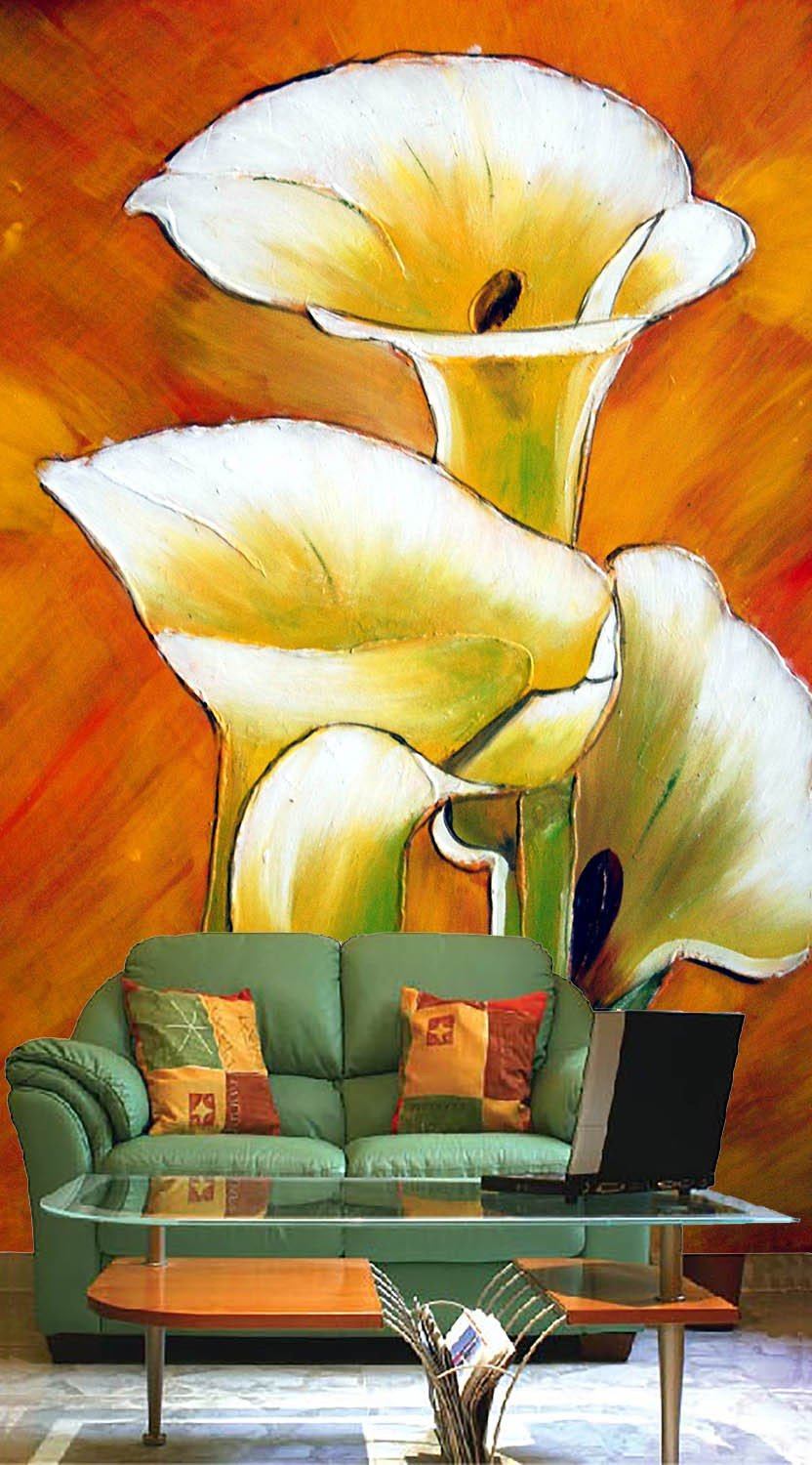Three White Flowers Wallpaper AJ Wallpaper 2