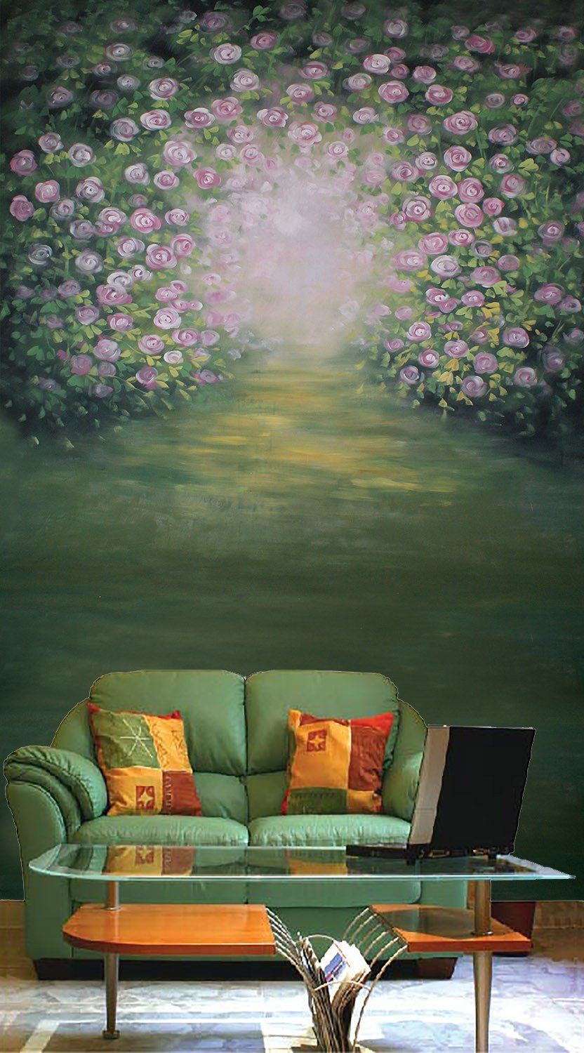 Purple Blossoms Road Wallpaper AJ Wallpaper