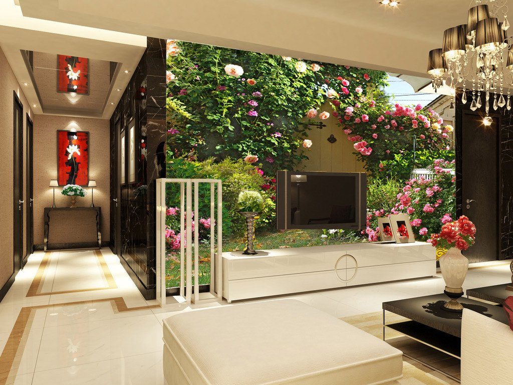 Blooming Garden Wallpaper AJ Wallpaper