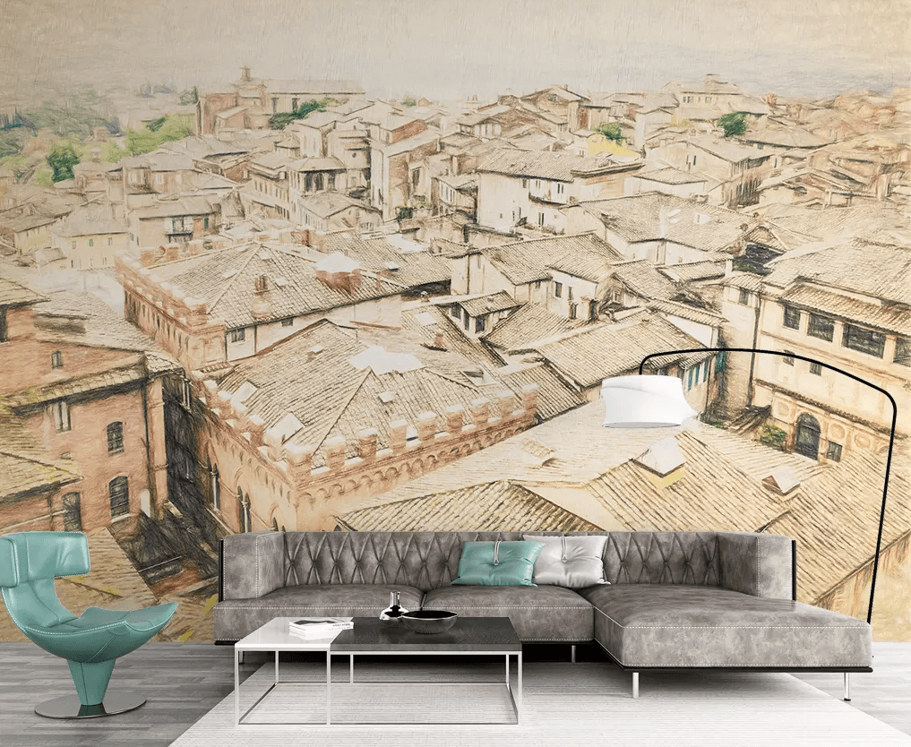 3D Graffiti Tile Roof 347 Wallpaper AJ Wallpaper 2