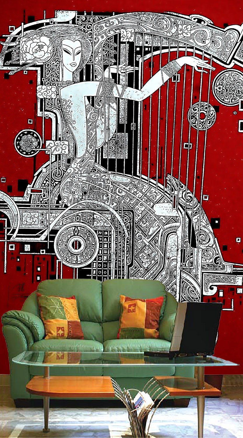 Girl Pattern Wallpaper AJ Wallpaper