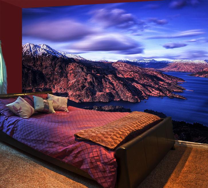 3D Ocean Purple Clouds 253 Wallpaper AJ Wallpaper