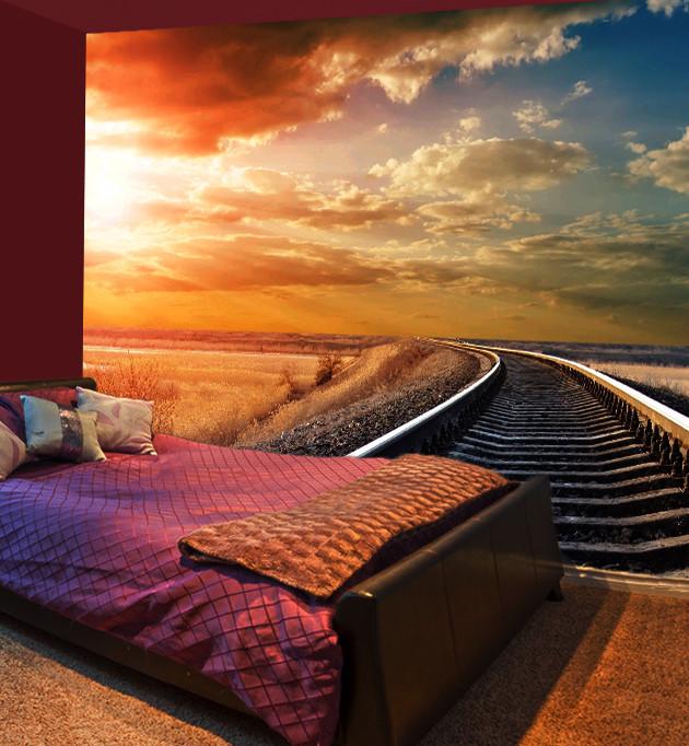 Rail Tracks Scenery Wallpaper AJ Wallpaper