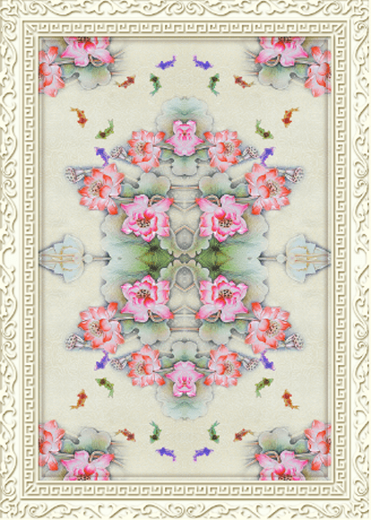 3D Lotus Pond Floor Mural Wallpaper AJ Wallpaper 2