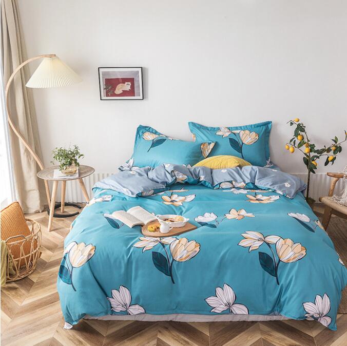 3D Blue Background Flowers 13159 Bed Pillowcases Quilt