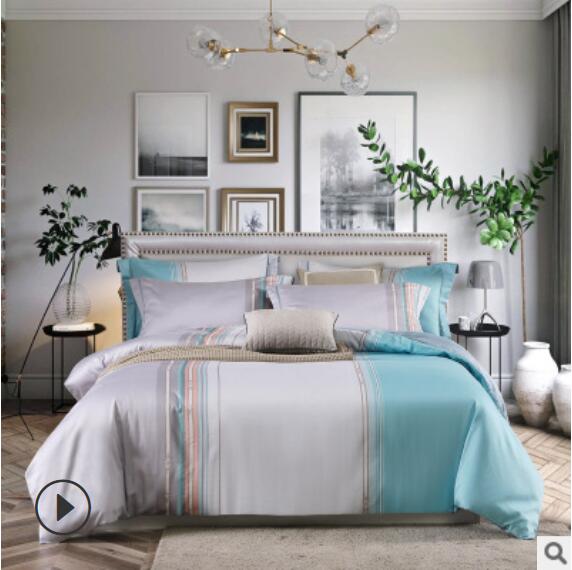 3D Light Grey Green 20147 Bed Pillowcases Quilt