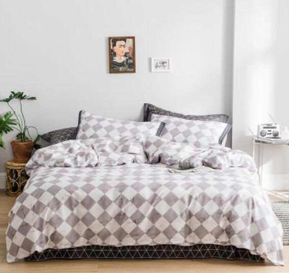 3D Grey Diamond 18119 Bed Pillowcases Quilt