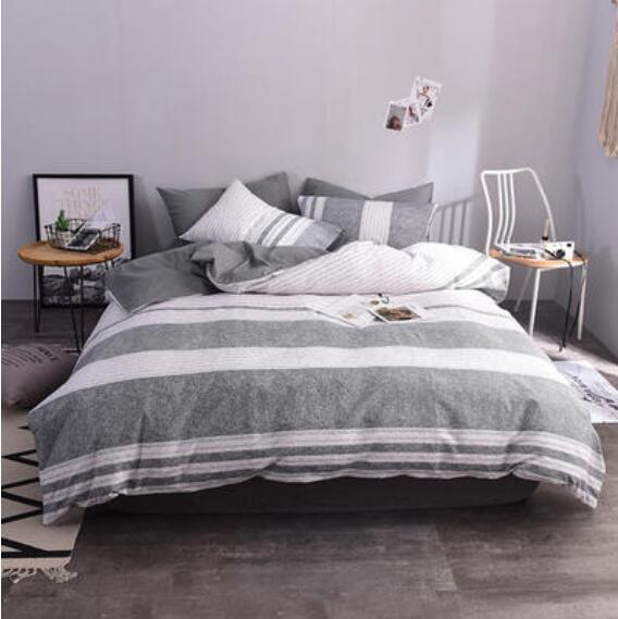 3D Gray Stripes Stitching 15093 Bed Pillowcases Quilt