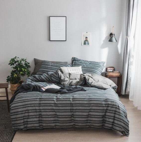3D Gray And Black Horizontal Stripes 15195 Bed Pillowcases Quilt