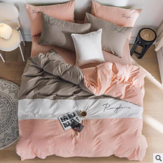 3D Gray White Pink 30075 Bed Pillowcases Quilt