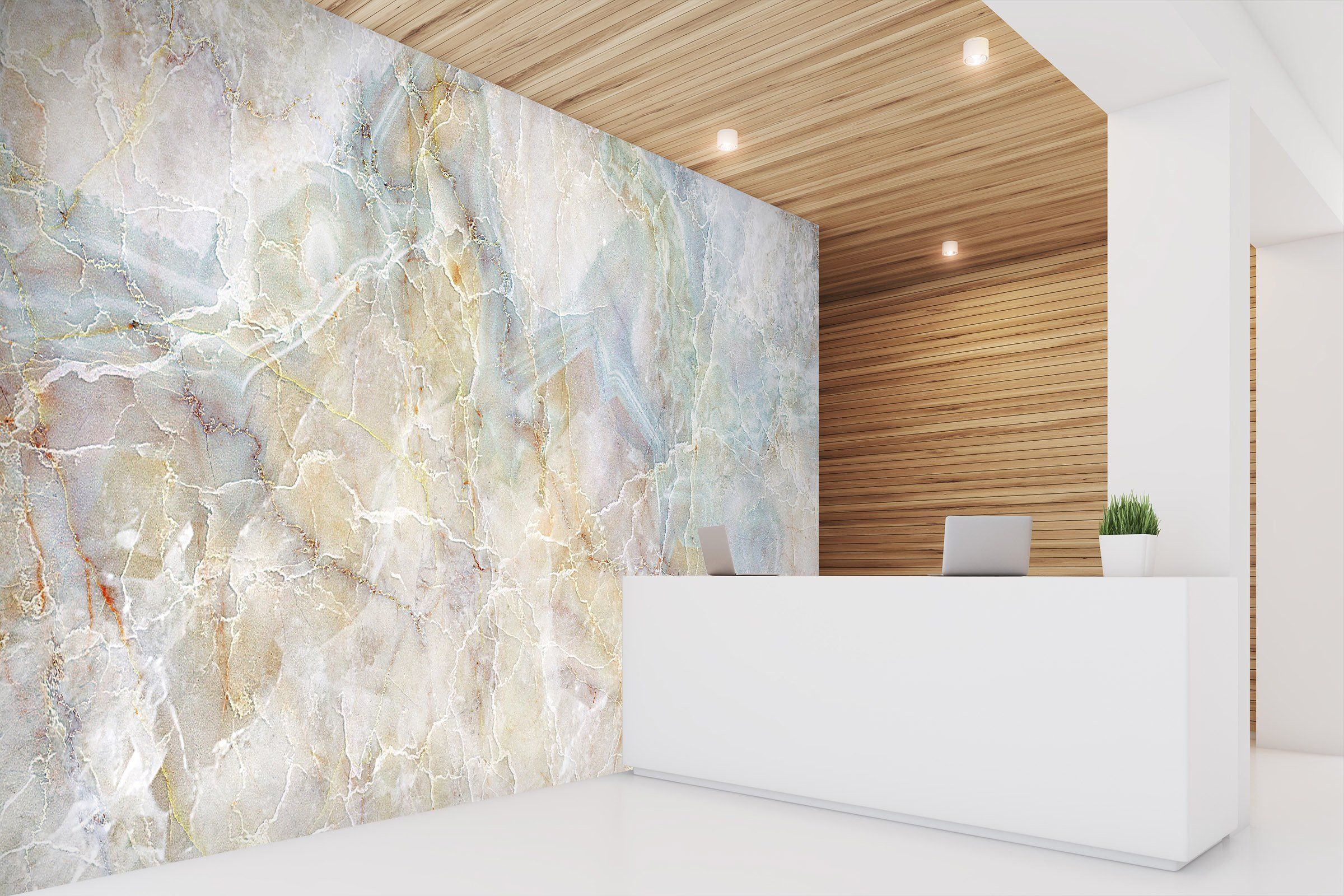 3D Fashionable Elegance 024 Marble Tile Texture Wallpaper AJ Wallpaper 2