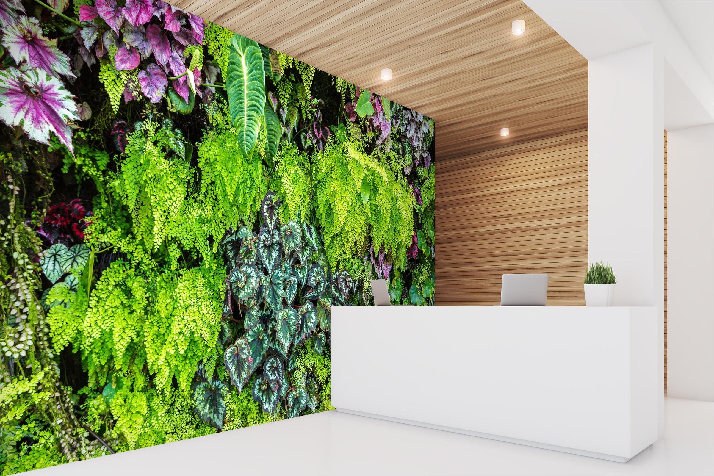 3D Bright Green Plant Wall 55 Wallpaper AJ Wallpaper 2