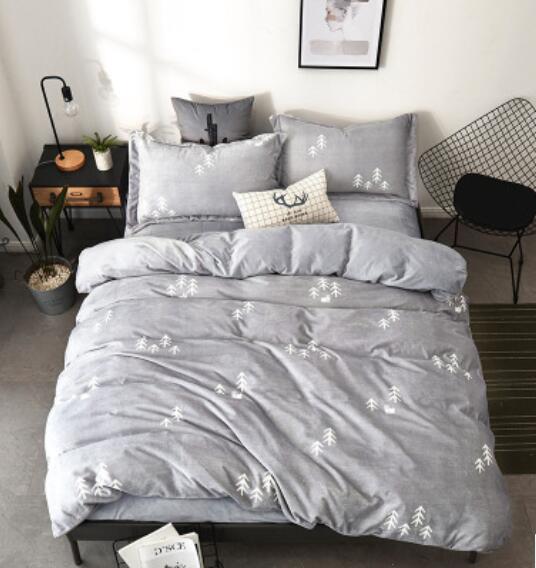 3D Light Grey 20158 Bed Pillowcases Quilt