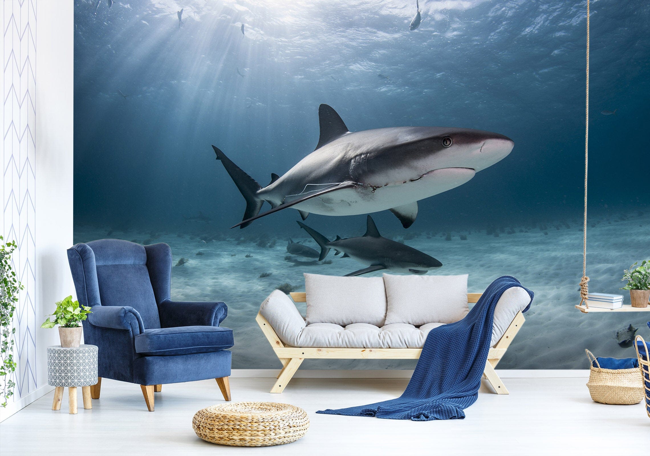 3D Submarine Shark 223 Wall Murals Wallpaper AJ Wallpaper 2