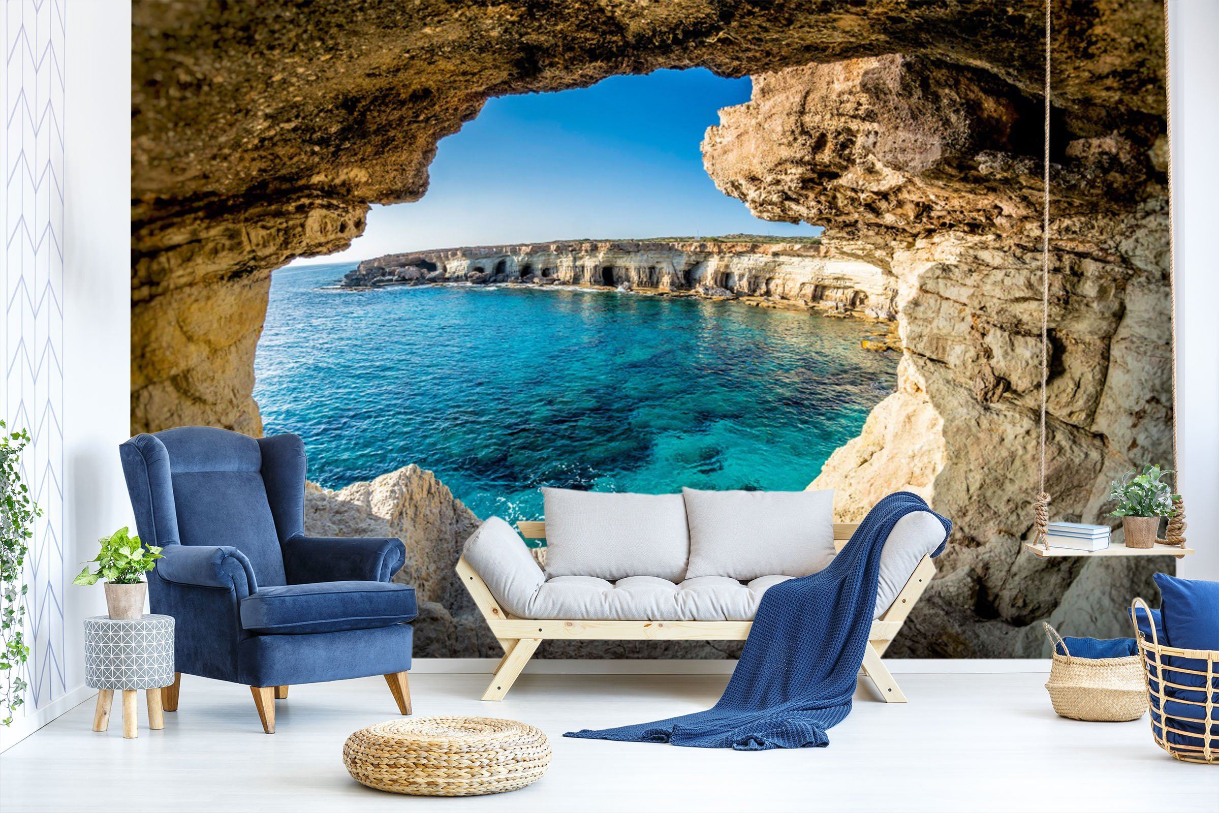 3D Rock Sea 728 Wallpaper AJ Wallpaper