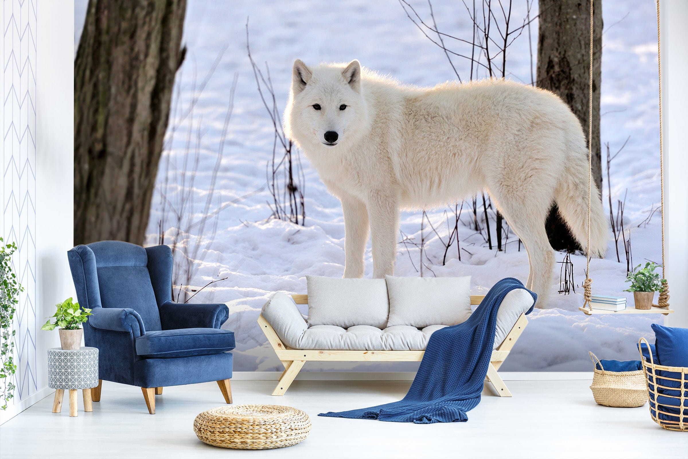 3D Snow Wolf 195 Wall Murals Wallpaper AJ Wallpaper 2