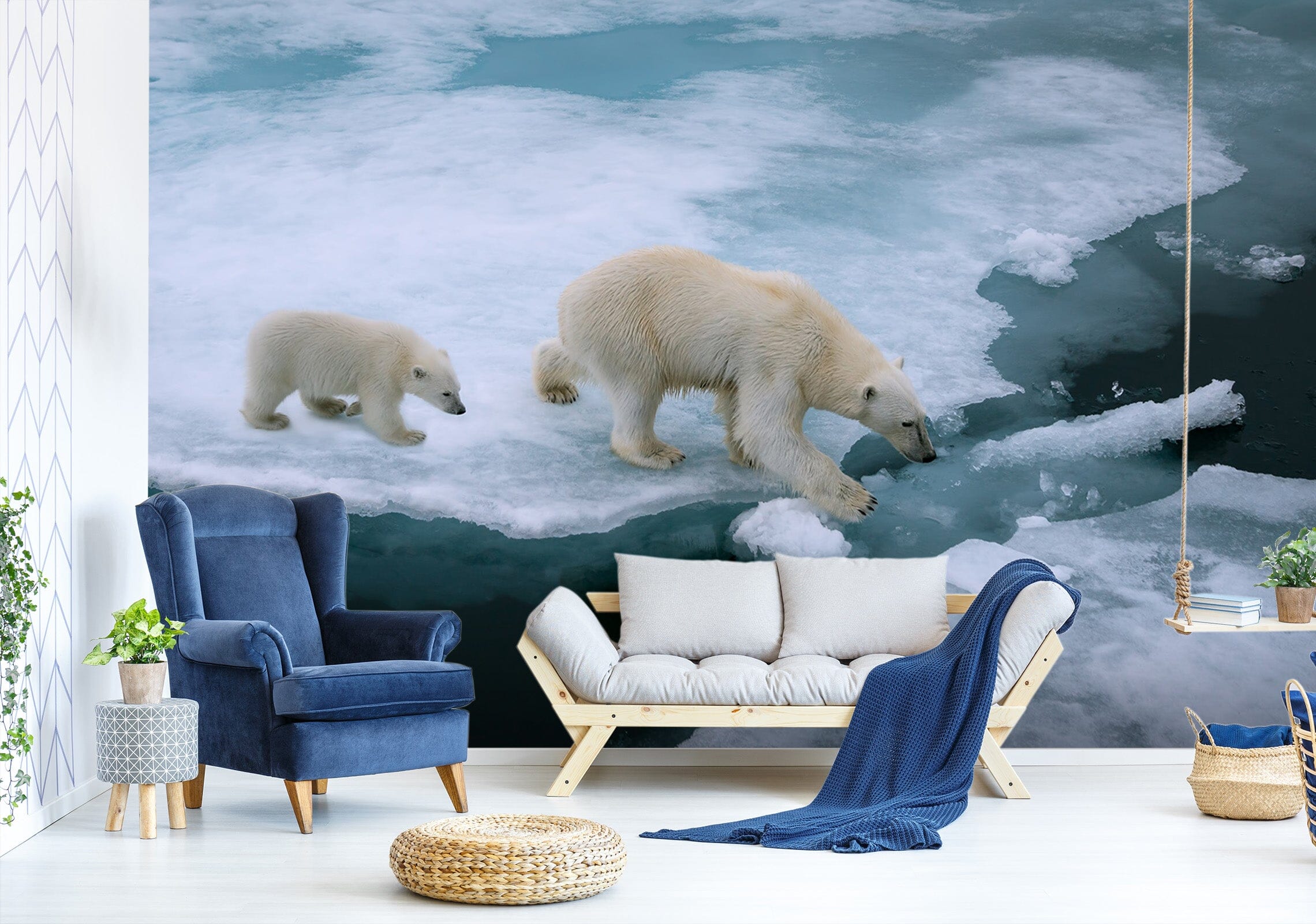 3D Glacier Bear 189 Wall Murals Wallpaper AJ Wallpaper 2