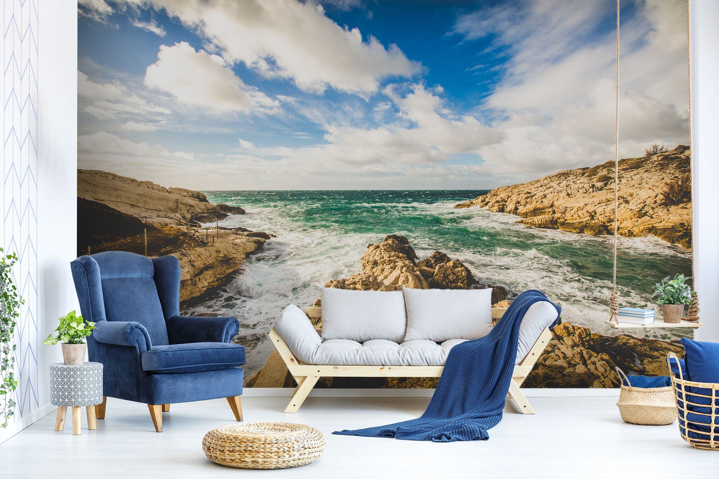 3D Beach Clouds Coast 670 Wallpaper AJ Wallpaper