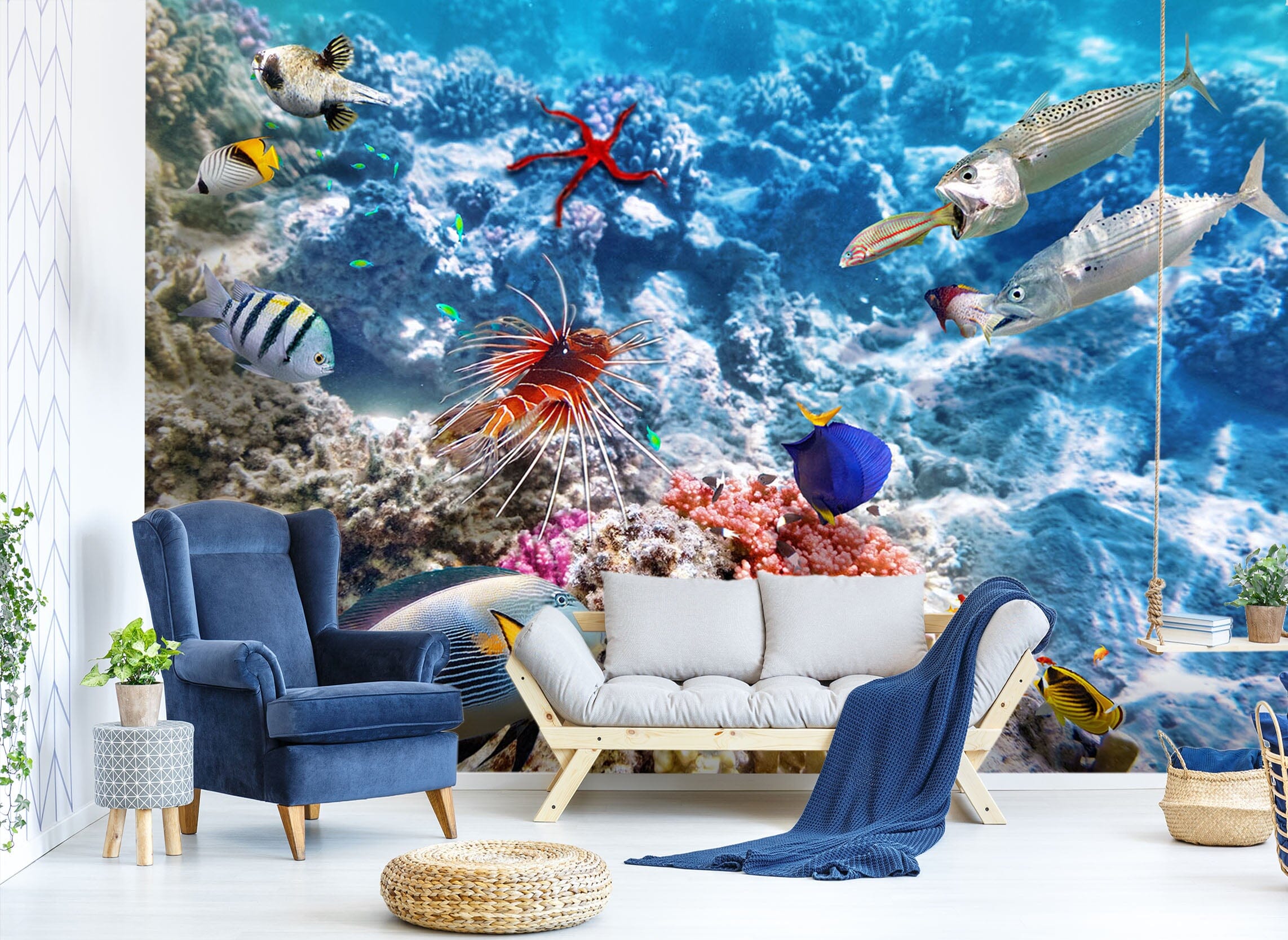 3D Seabed Fish 242 Wall Murals Wallpaper AJ Wallpaper 2