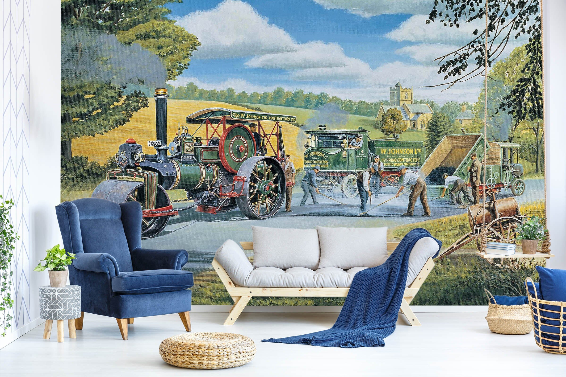 3D The Road Menders 1065 Trevor Mitchell Wall Mural Wall Murals Wallpaper AJ Wallpaper 2
