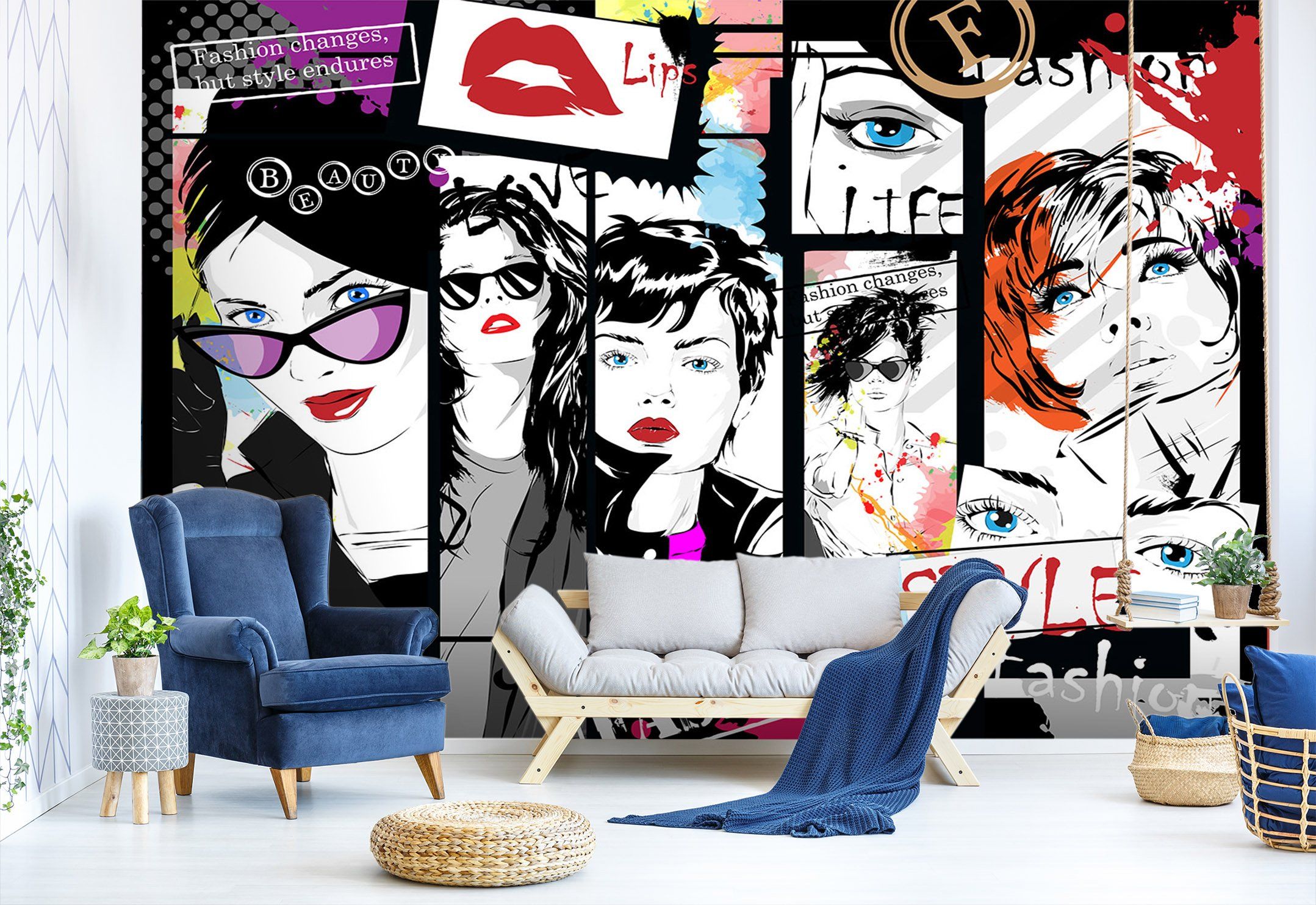 3D Red Lip Sunglasses 626 Wallpaper AJ Wallpaper 2