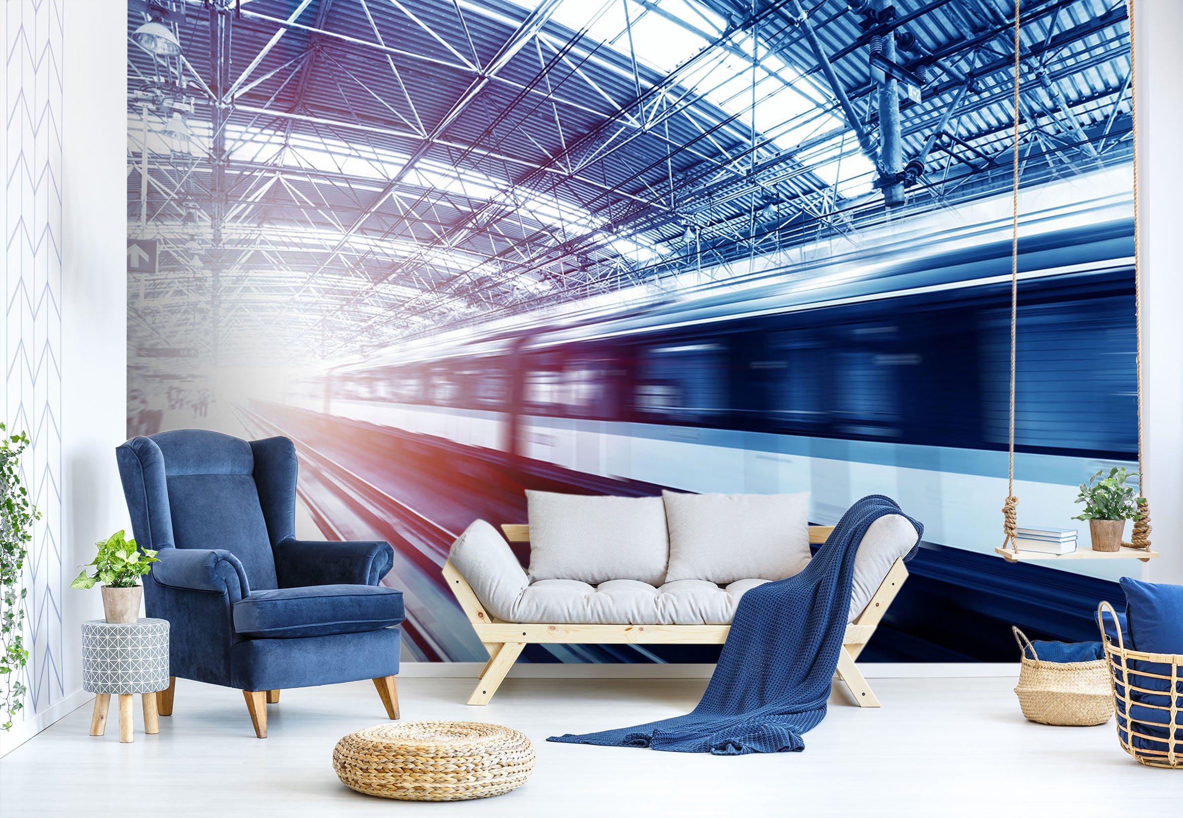 3D Ray Train 153 Vehicle Wall Murals