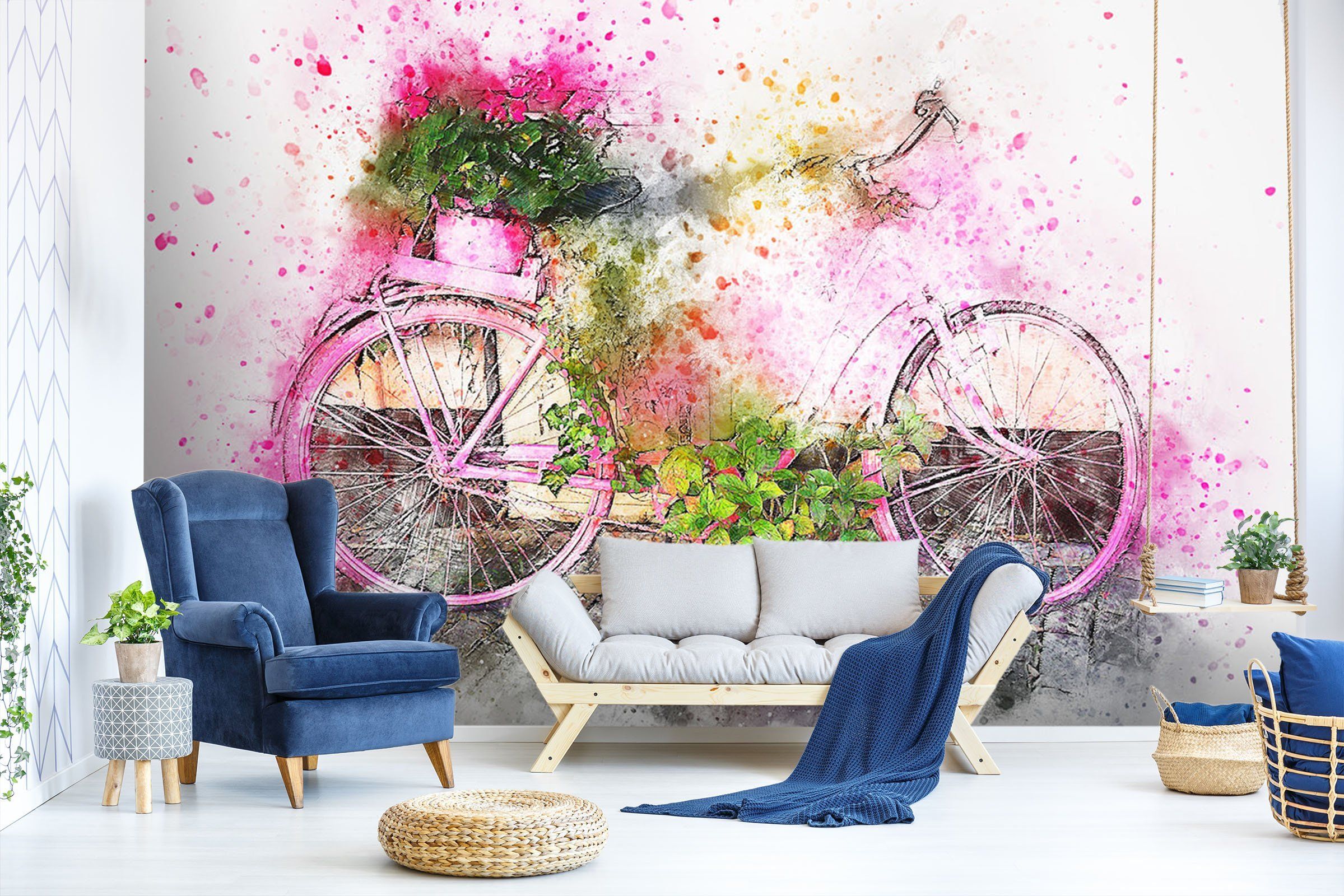 3D Colour Bicycle 922 Vehicle Wall Murals Wallpaper AJ Wallpaper 2