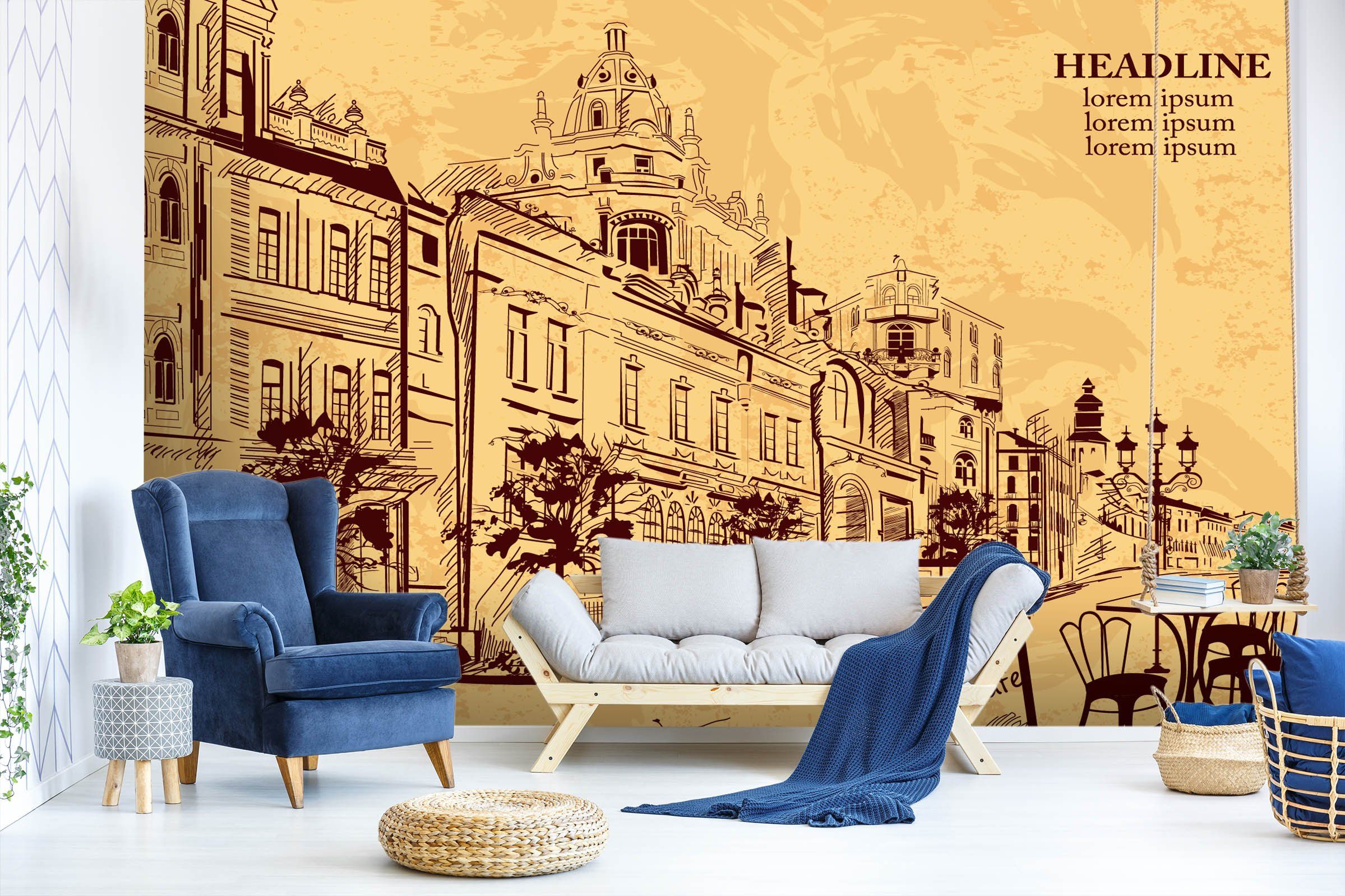 3D Graffiti Afternoon Tea 706 Wallpaper AJ Wallpaper