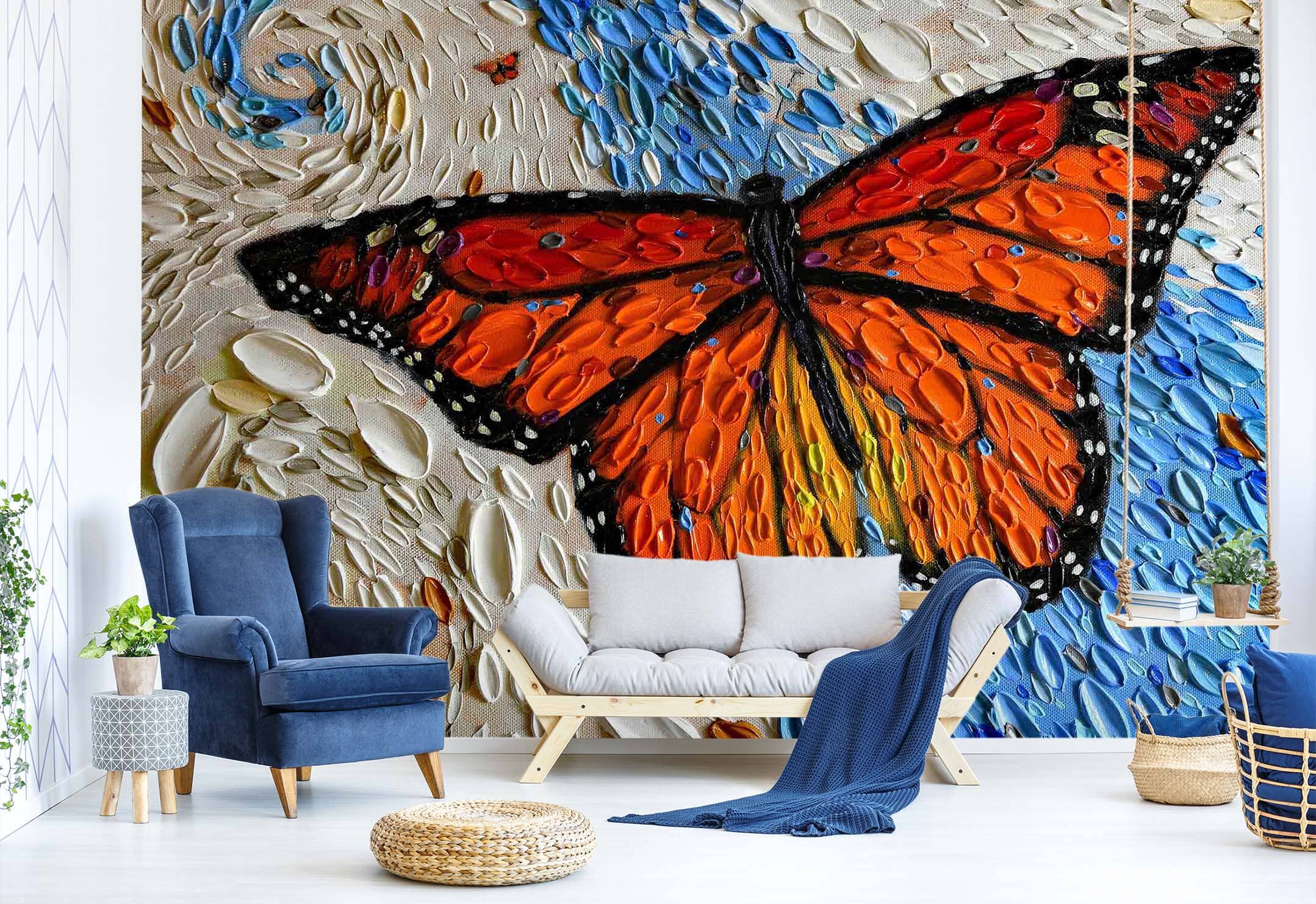 3D Spring Butterfly 1420 Dena Tollefson Wall Mural Wall Murals Wallpaper AJ Wallpaper 2 