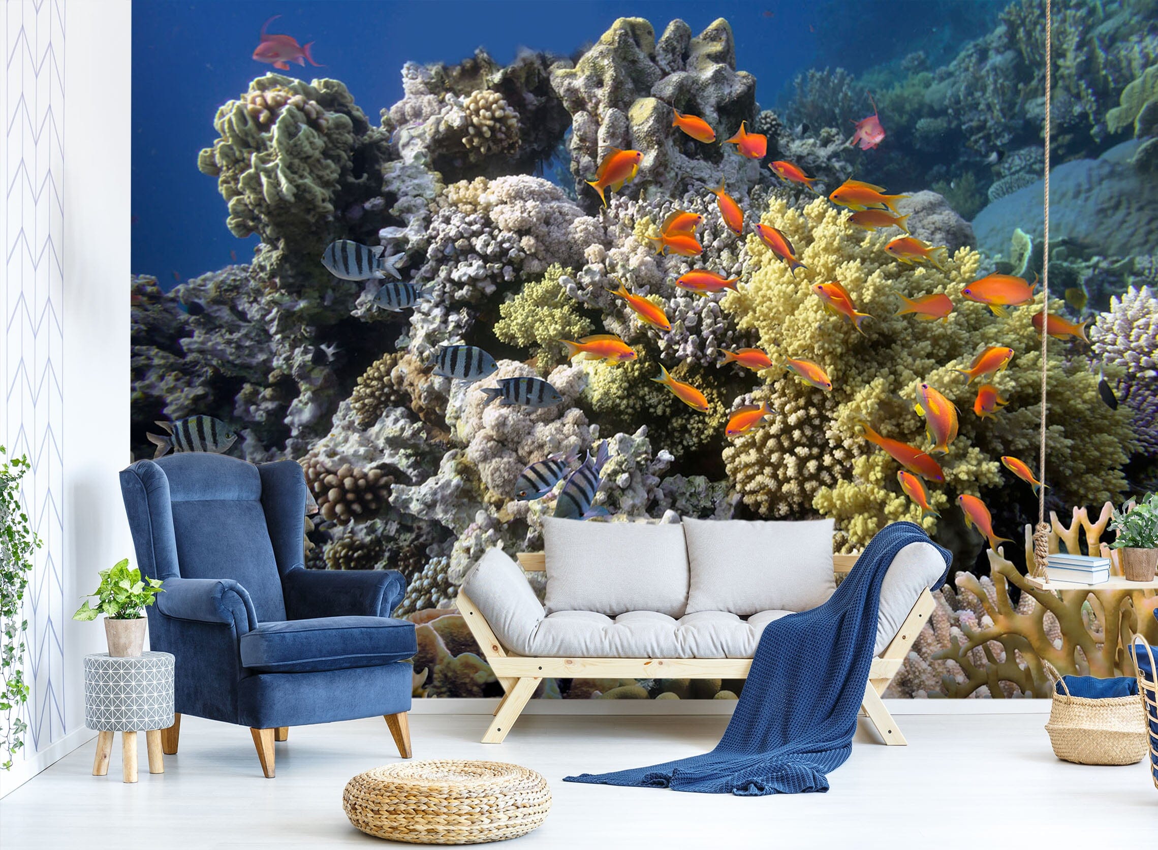 3D Coral Fish 193 Wall Murals Wallpaper AJ Wallpaper 2