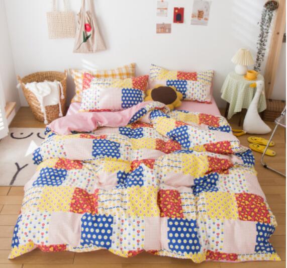 3D Colored Square 40209 Bed Pillowcases Quilt