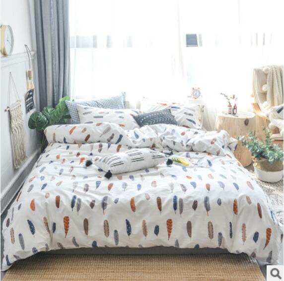 3D Feather 40082 Bed Pillowcases Quilt