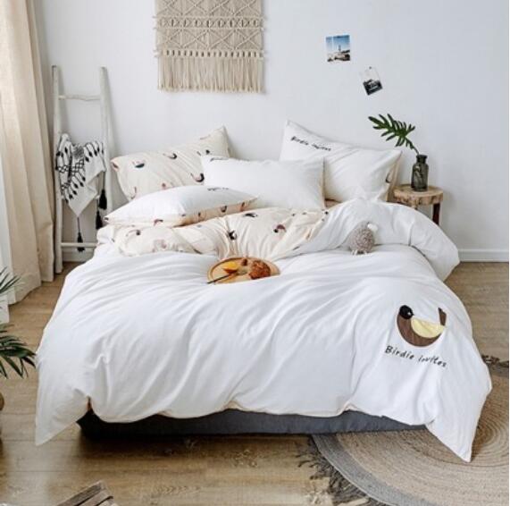 3D White Bird 20271 Bed Pillowcases Quilt