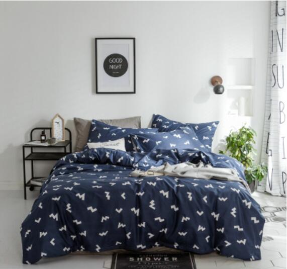3D Dark Blue English Letters 20323 Bed Pillowcases Quilt