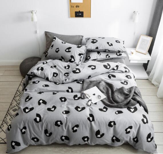 3D Grey Leopard 14045 Bed Pillowcases Quilt