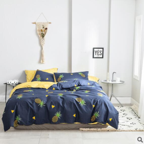 3D Navy Pineapple 15018 Bed Pillowcases Quilt