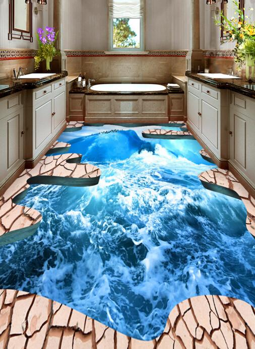 3D Sea Iceberg Floor Mural Wallpaper AJ Wallpaper 2