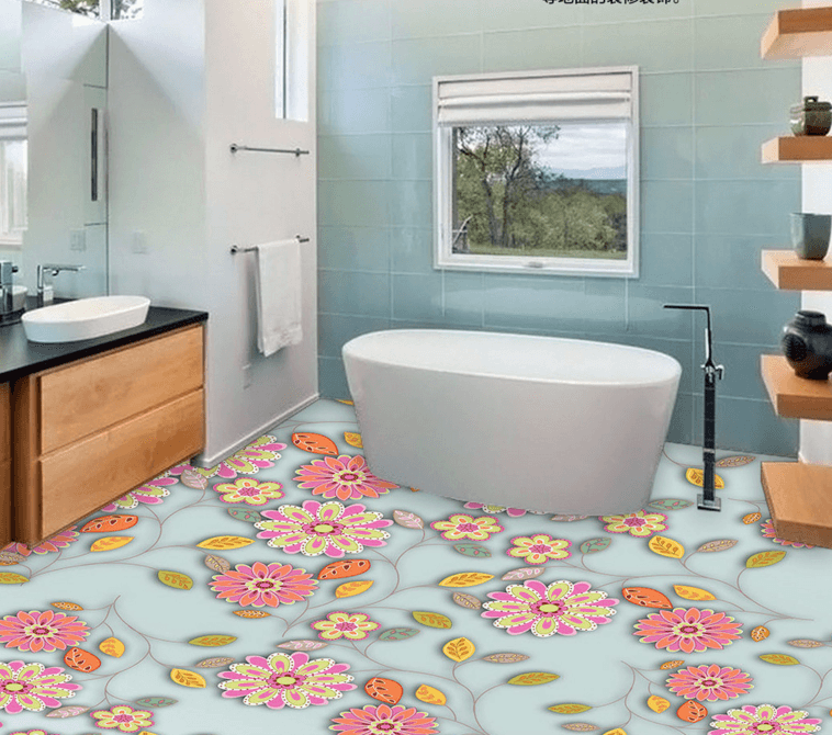 3D Little Flowers 173 Floor Mural Wallpaper AJ Wallpaper 2