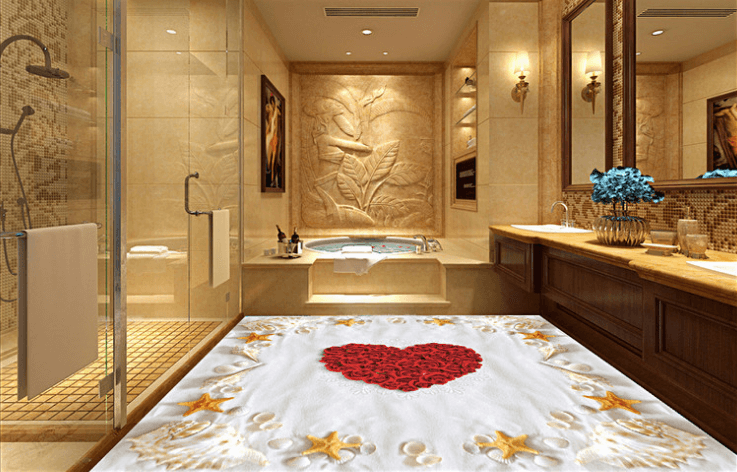 3D Love Flower 235 Floor Mural Wallpaper AJ Wallpaper 2