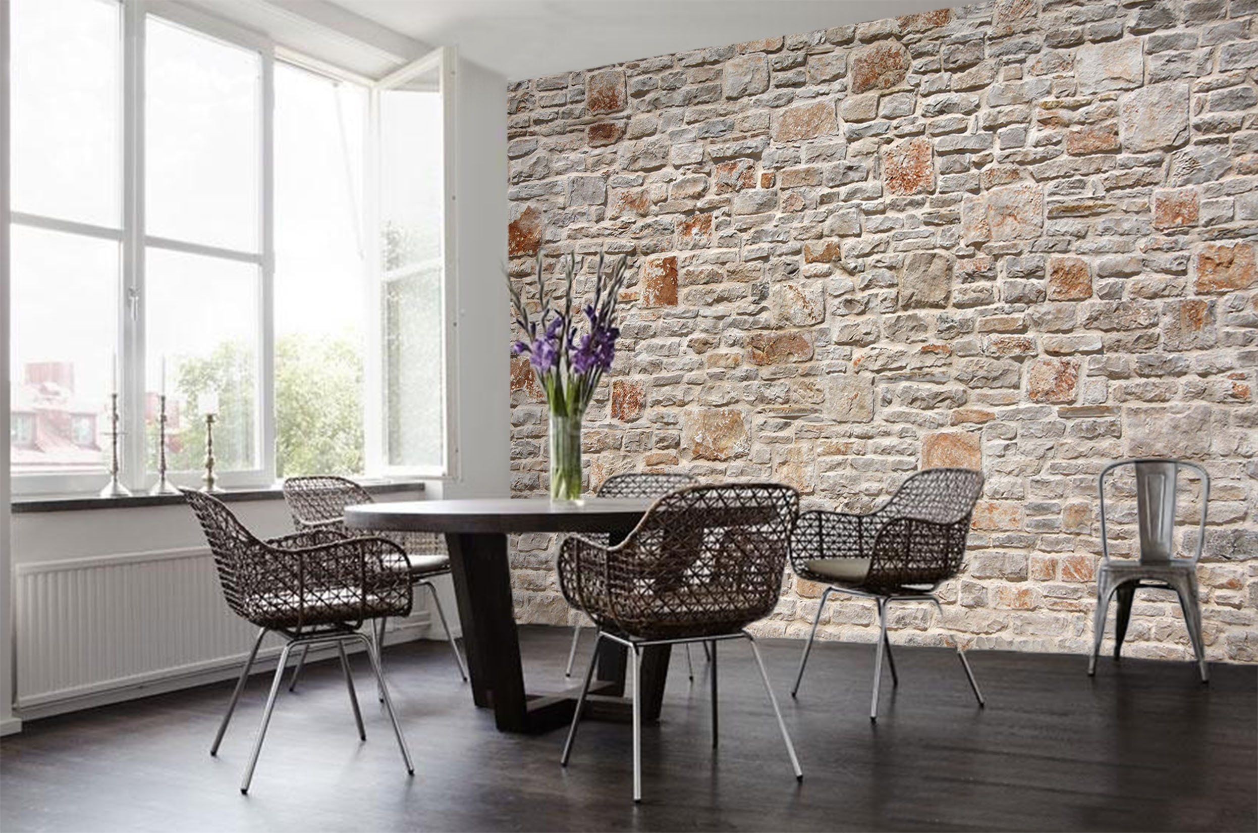 3D Brick Wall 022 Wall Murals Wallpaper AJ Wallpaper 2