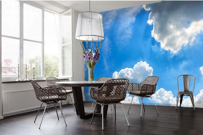 Blue Sky White Clouds 1 Wallpaper AJ Wallpaper
