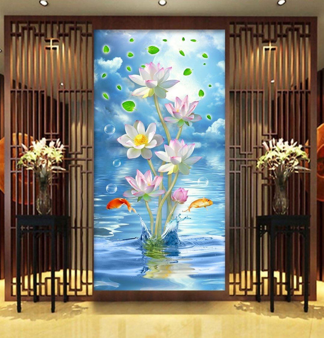 3D Lotus Bubble 386 Wallpaper AJ Wallpaper